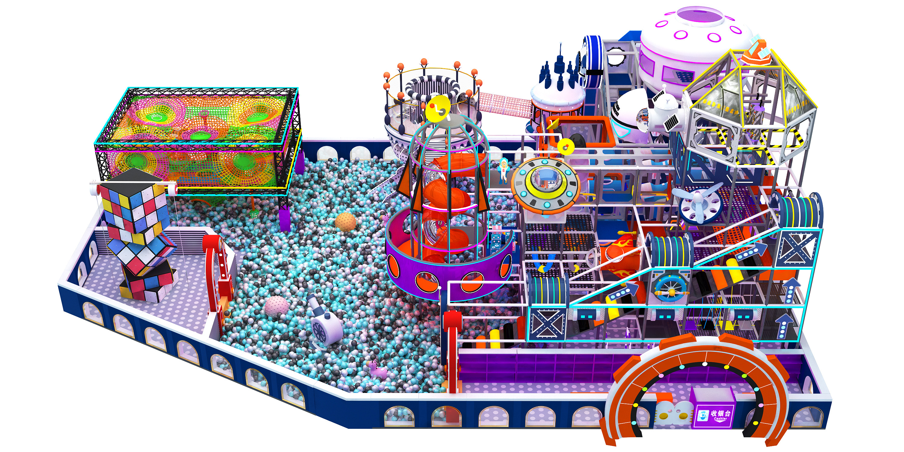 Hot Sale Amusement Park Games Shopping Mall Kids Game Zone Indoor Playground Equipment Set for Kids - Product Image