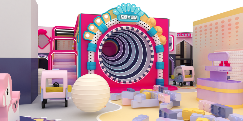 Indoor Amusement Park Trampoline Park Plastic Slide Equipment Playground Indoor Playground Equipment for Children - Product Image