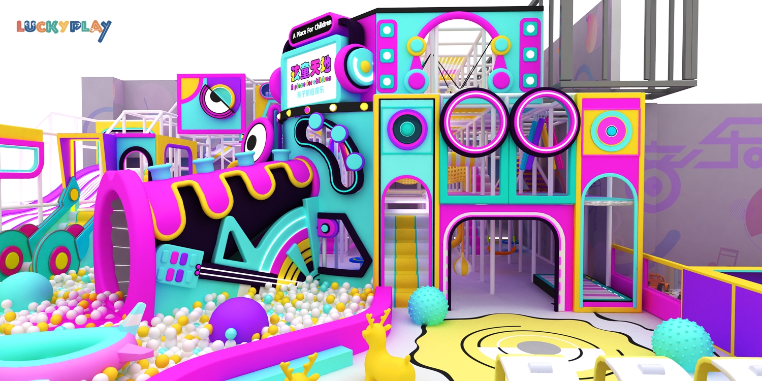 Indoor Kids Playground With Quirky Whimsical Theme Creative Design and Fun Interactive Play Equipment - Product Image