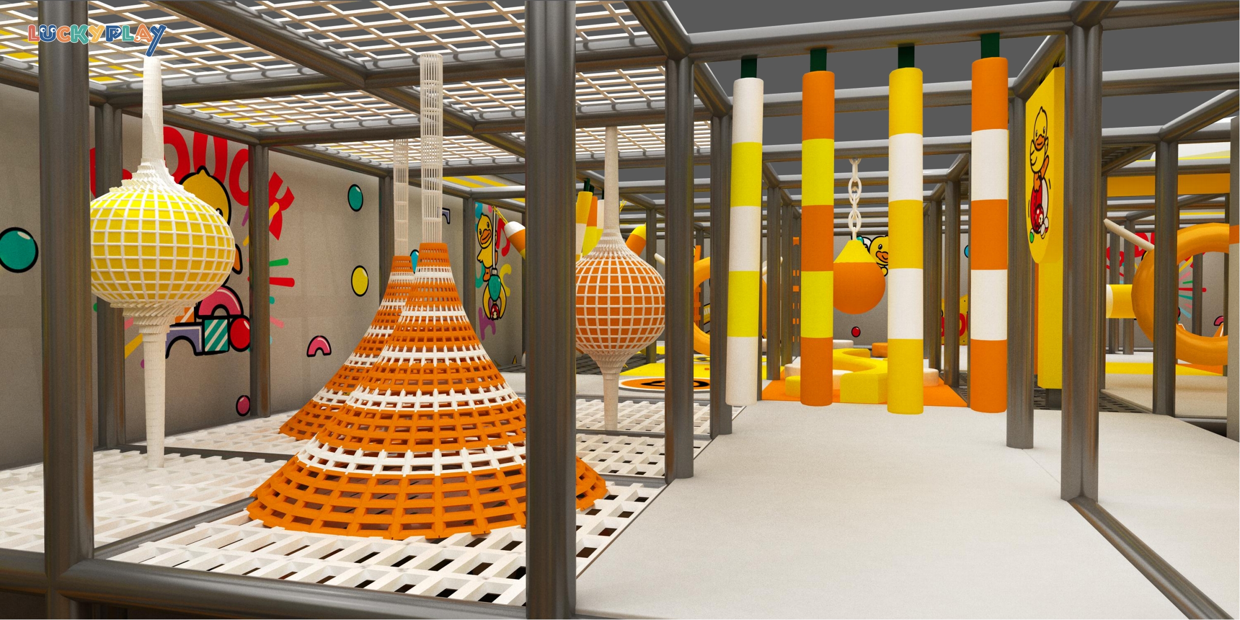 Indoor Plastic Playground for Toddlers with Soft Slides Ball Pit Sensory Panels and Commercial Use - Product Image