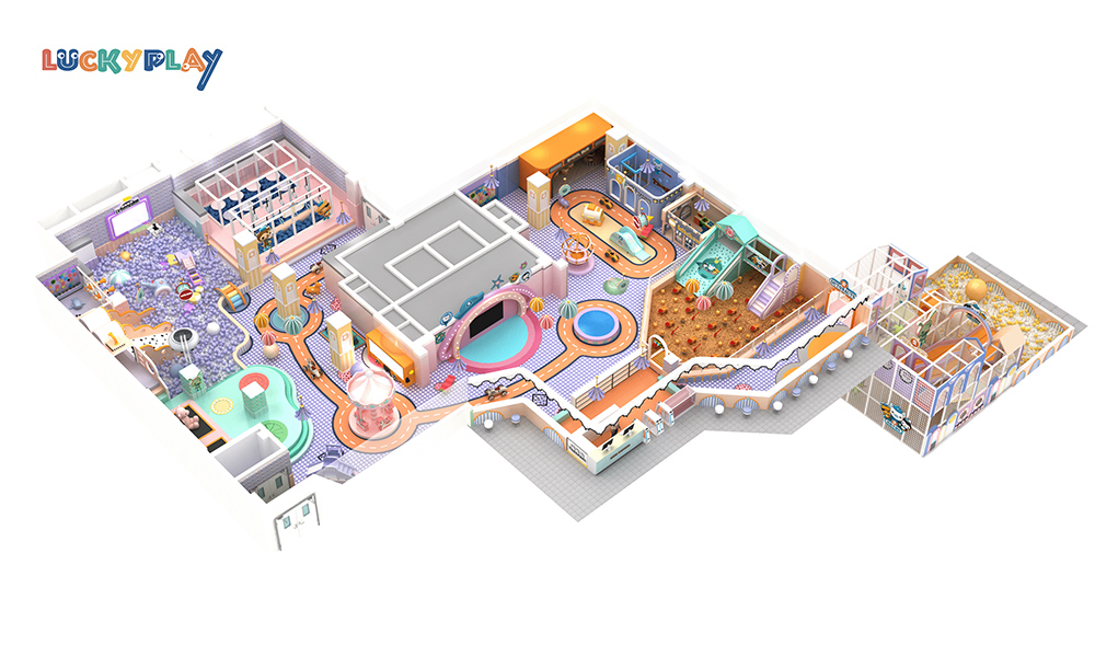 Indoor Playground for Kids Trampoline Park Customized Indoor Commercial Playground Children Adventure Play Center Indoor - Product Image