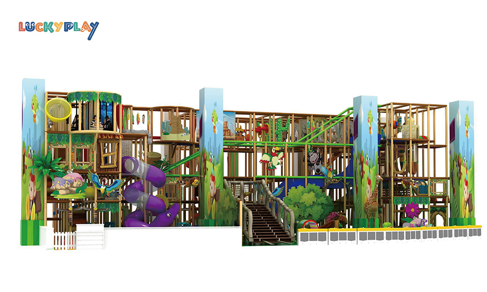 Interactive Indoor Playground Jungle Theme Soft Play Zones for Kids Gaming and Sports - Product Image