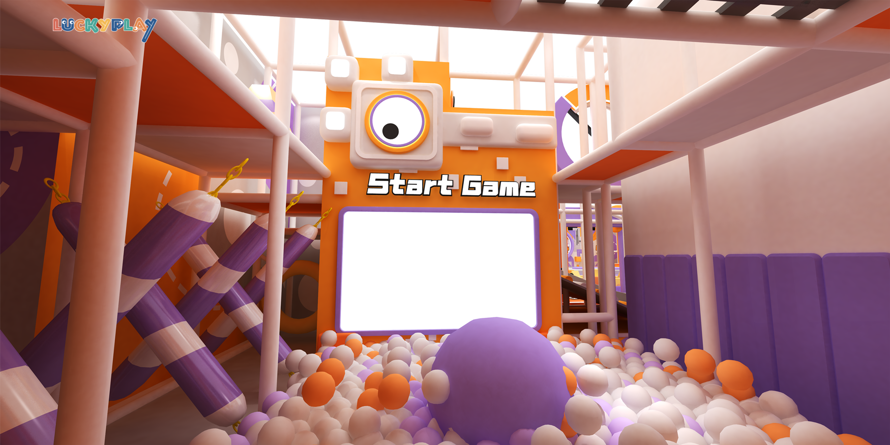 Interactive Wall Game Zone for Children Indoor Playground With Climbing Puzzle and Motion Panels - Product Image