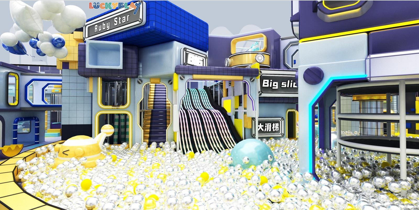 IP Customized Commercial Design Indoor Playground Equipment for Kids Soft Play Indoor Hive Maze Sport Center - Product Image