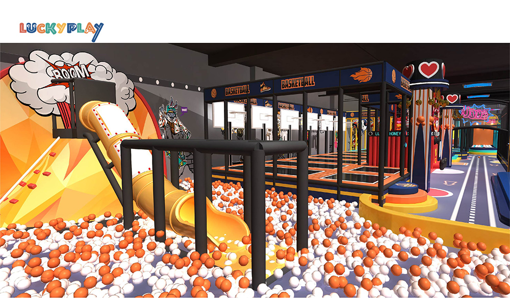 Large Software Adventure Children's Play Shopping Center Indoor Playground Bounce House Bubble House Plastic Commercial Use - Product Image