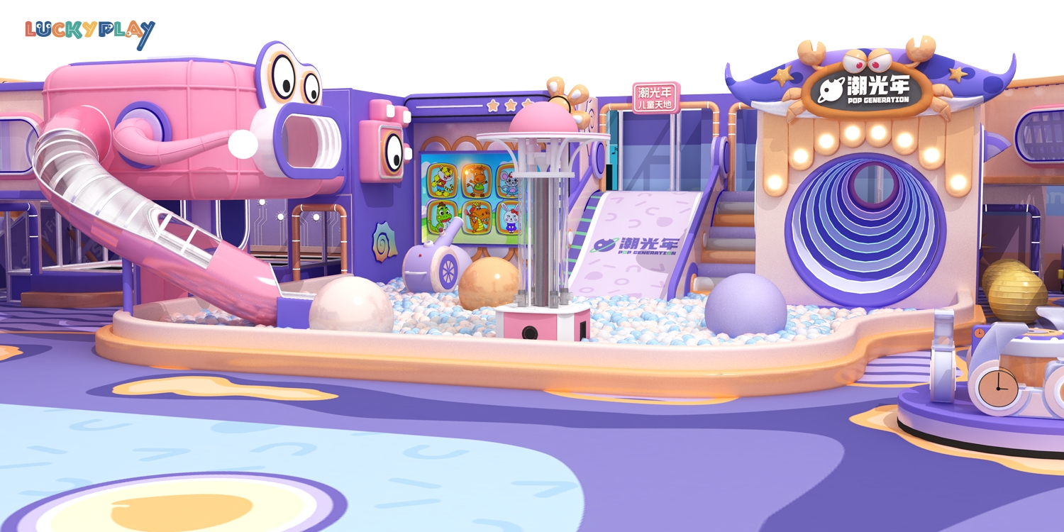 Low Budget Macaron Themed Custom Design Commercial Indoor Playground For Kids And Toddler For Sell - Product Image