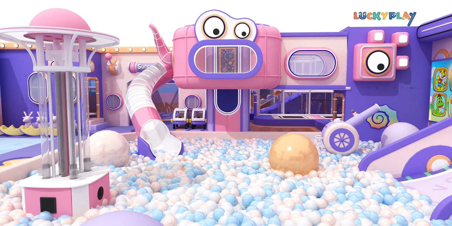Low Budget Macaron Themed Custom Design Commercial Indoor Playground For Kids And Toddler For Sell - Product Image