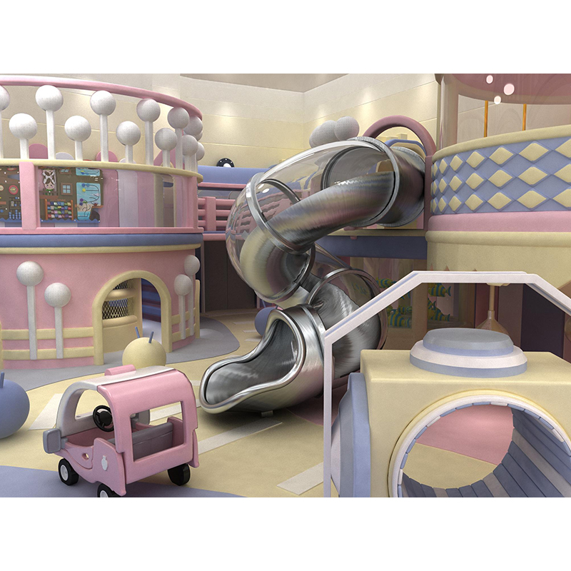 Luckyplay Brand Manufacturer Children Slide Amusement Park Product Wood House - Product Image