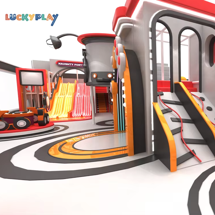 Luckyplay Commercial Indoor Playground Sporty Colorful Theme Multi Activity Zones Safe Play Equipment 1-15 Years Old Customized