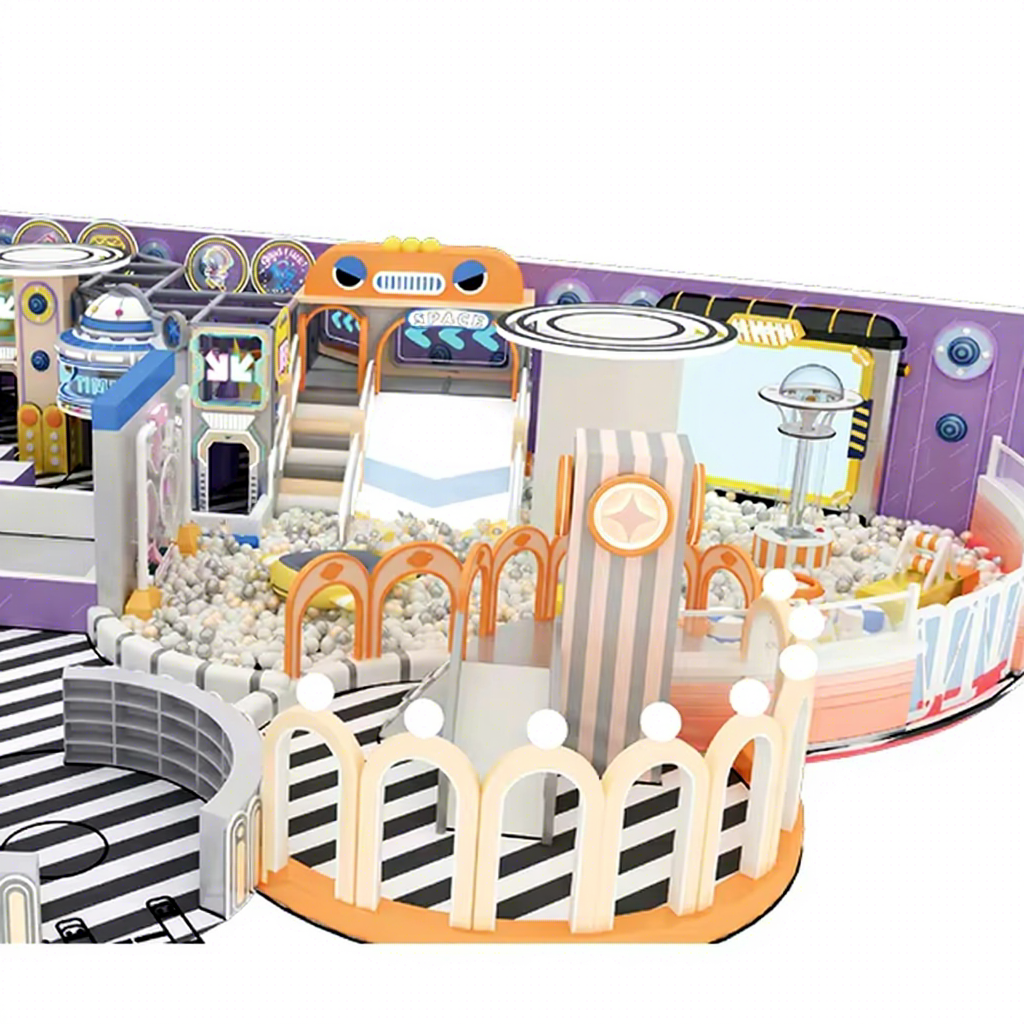 LUCKYPLAY Kid's Indoor Playground PU Leather Equipment with 100-500kg Capacity for Family Entertainment Hotels & Schools
