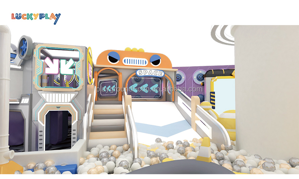 LUCKYPLAY Kid's Indoor Playground PU Leather Equipment with 100-500kg Capacity for Family Entertainment Hotels & Schools - Product Image