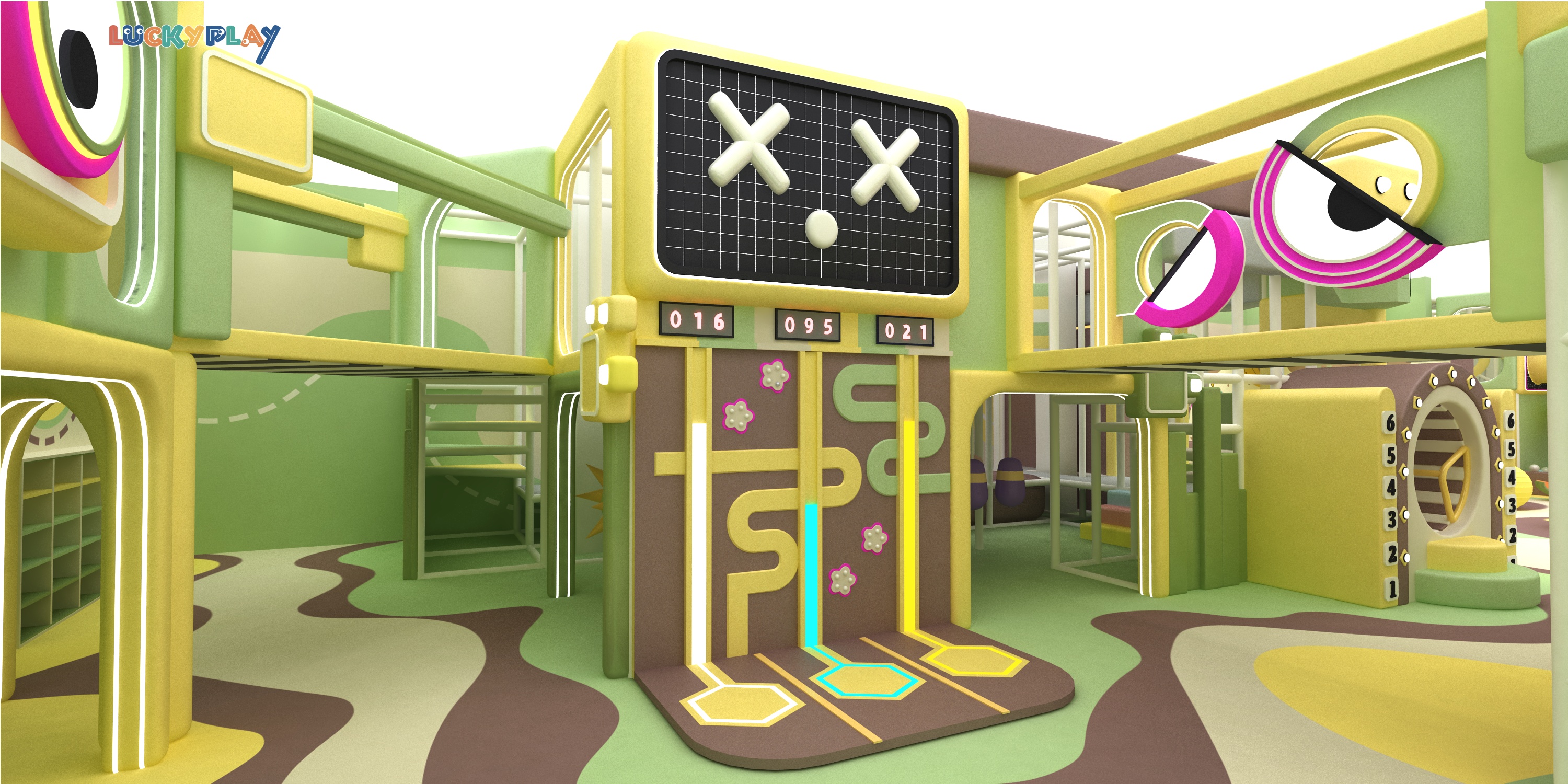 Mario Style Commercial Indoor Plastic Kids Playground Obstacle Challenge Soft Play Zone with Custom Adventure Design Children - Product Image