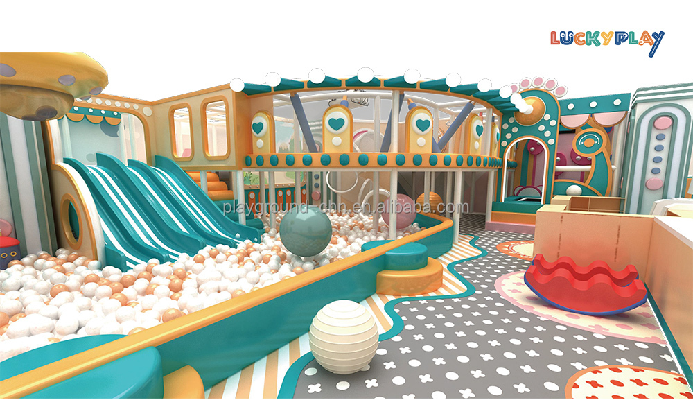 Modern Design Colorful Maccaron Theme Multi Playing Indoor Playground Project for Sale - Product Image
