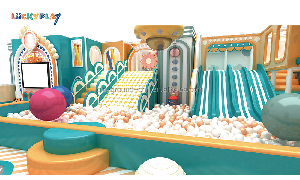 Modern Design Colorful Maccaron Theme Multi Playing Indoor Playground Project for Sale - Product Image