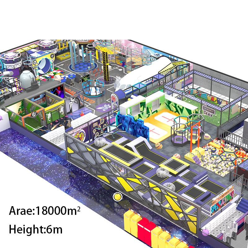 New Design 1800 square Meter Trampoline Park Commercial Soft Play Equipment Kids Indoor Playground for Children