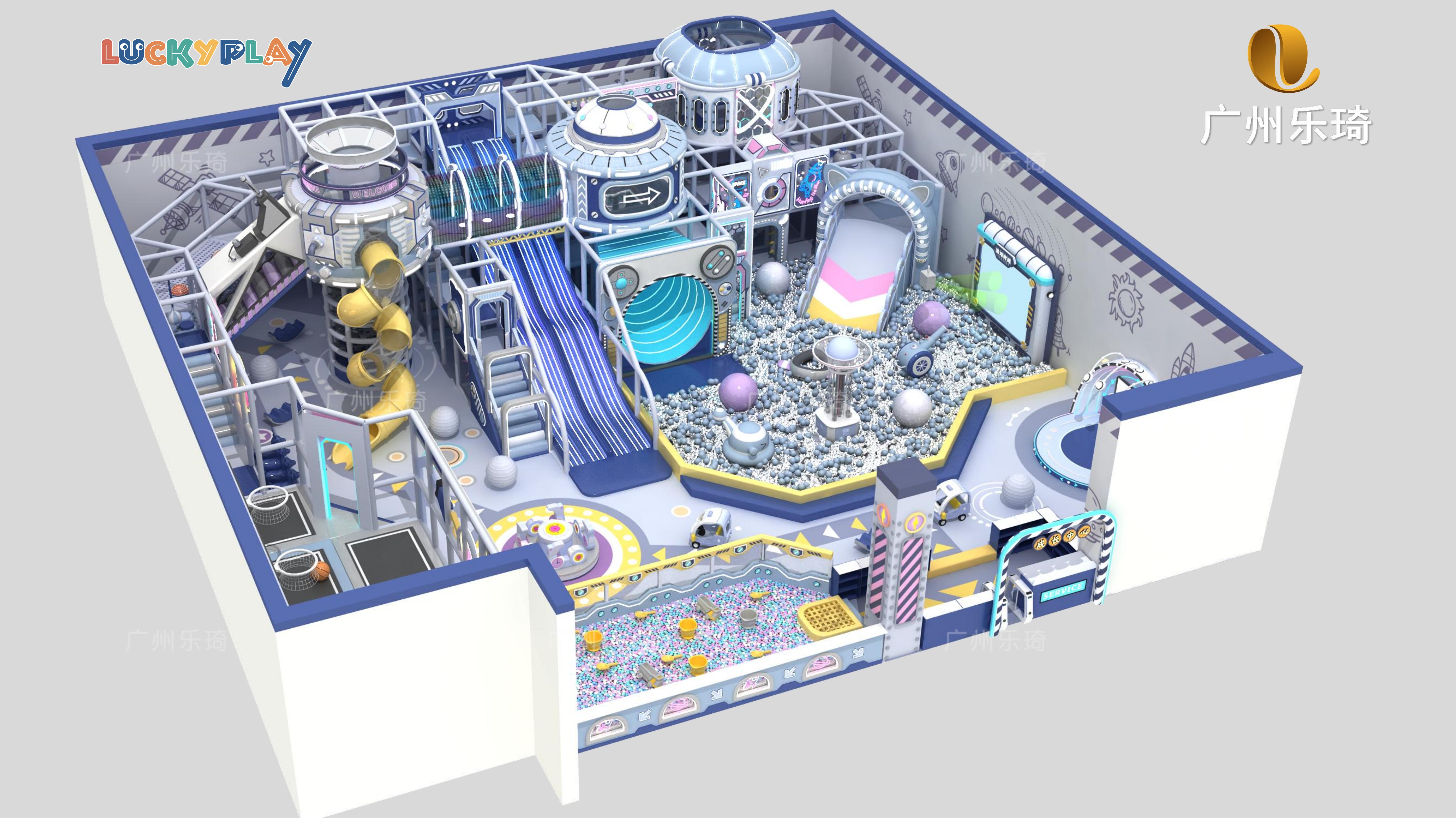 Space Theme Indoor Kids Playground Commercial Playground Equipment for Shopping Mall Entertainment Center - Product Image
