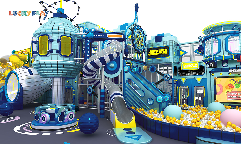 Sport Theme Kids Play Center Indoor Playground Commercial Playground with Super Trampoline Slides Ball Pit Maze - Product Image