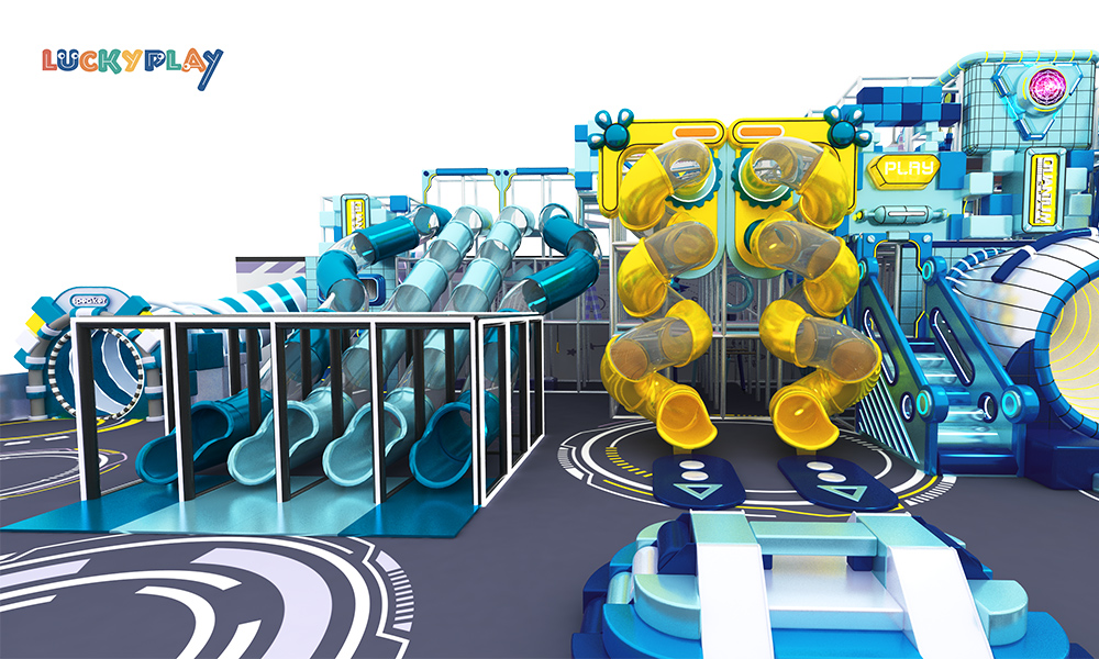 Sport Theme Kids Play Center Indoor Playground Commercial Playground with Super Trampoline Slides Ball Pit Maze - Product Image