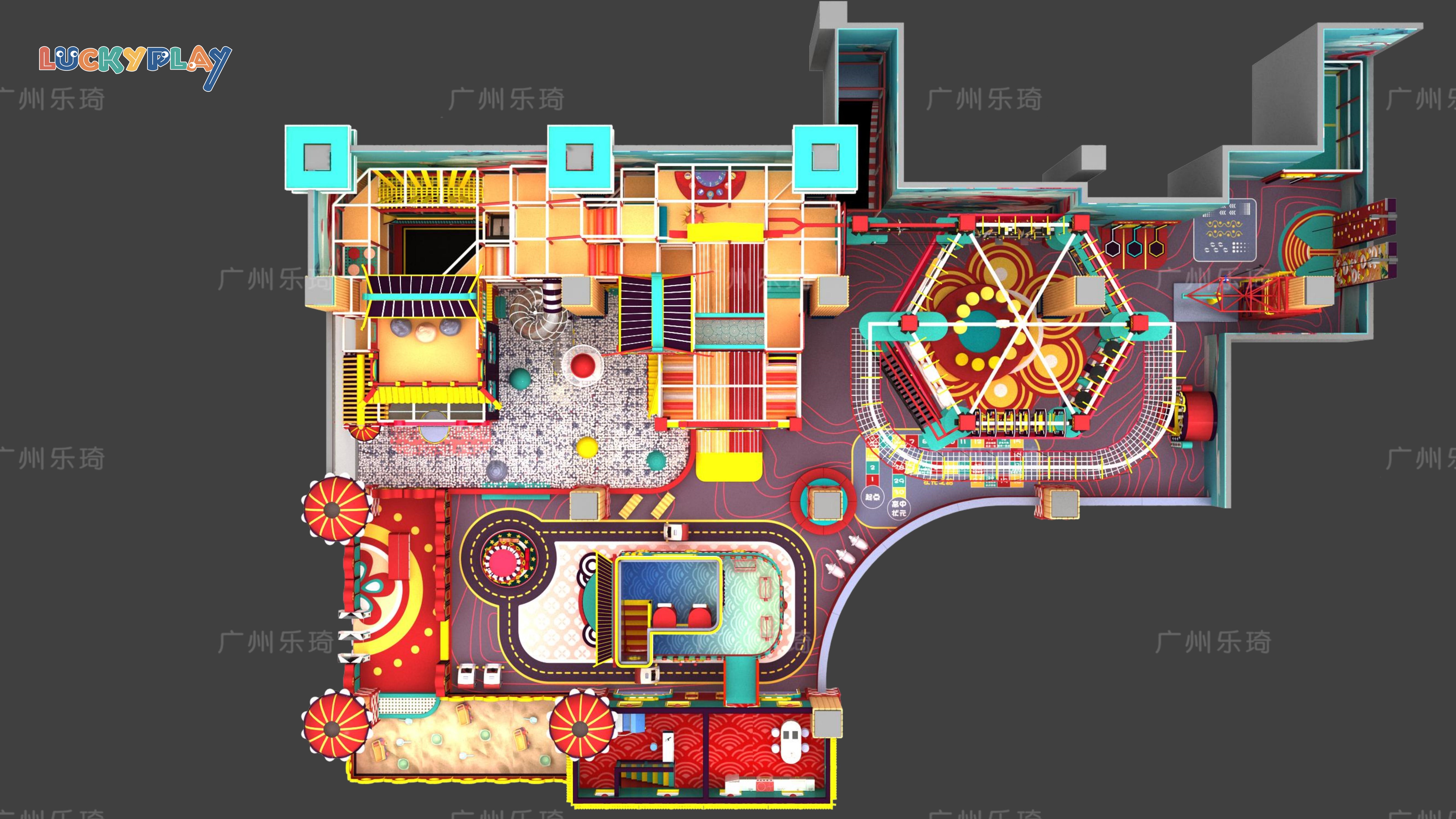 儿童益智娱乐中心商用室内游乐场互动投影游戏中国城软体乐园 - Product Image
